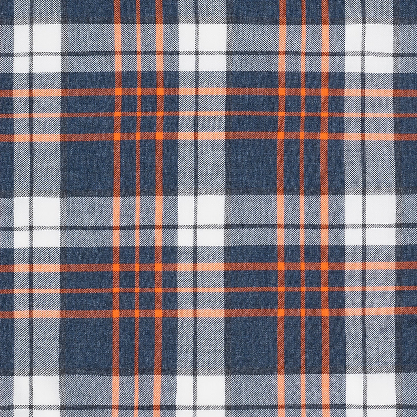 Northern Lights orange and blue plaid pattern