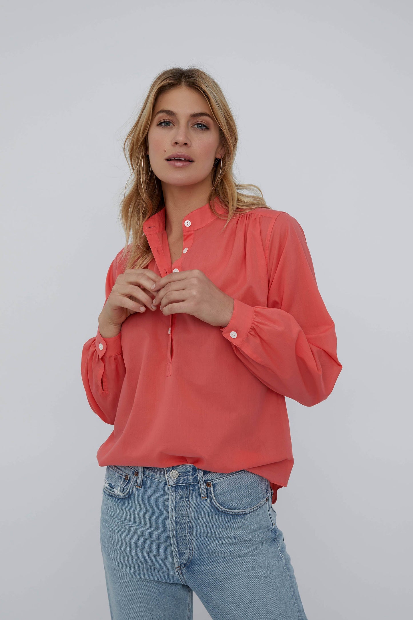 BOHO SHIRT: CORAL QUEEN