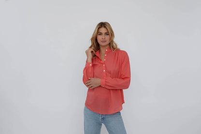 BOHO SHIRT: CORAL QUEEN