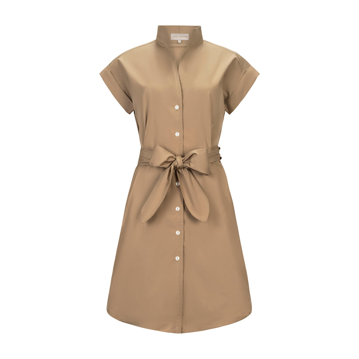 CAP SLEEVE DRESS: VINTAGE KHAKI