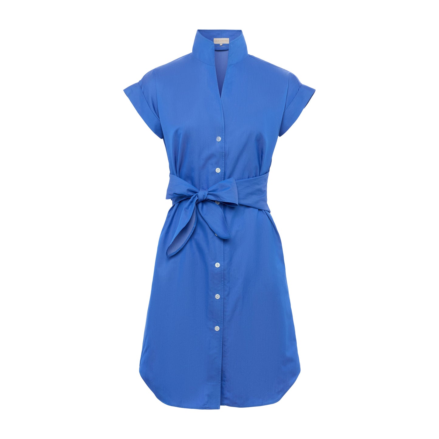 CAP SLEEVE DRESS: BLUE LAGOON