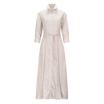SHIRT DRESS MAXI: ESPRESSO MARTINI