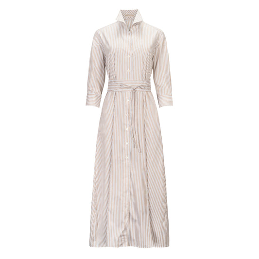 SHIRT DRESS MAXI: ESPRESSO MARTINI