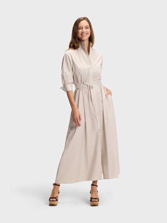SHIRT DRESS MAXI: ESPRESSO MARTINI
