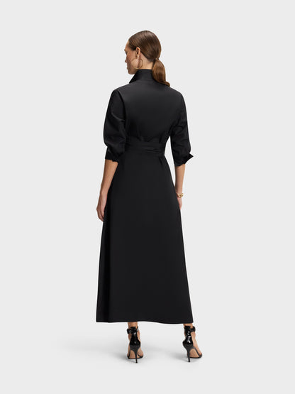 SHIRT DRESS MAXI: NOIR YOU READY?