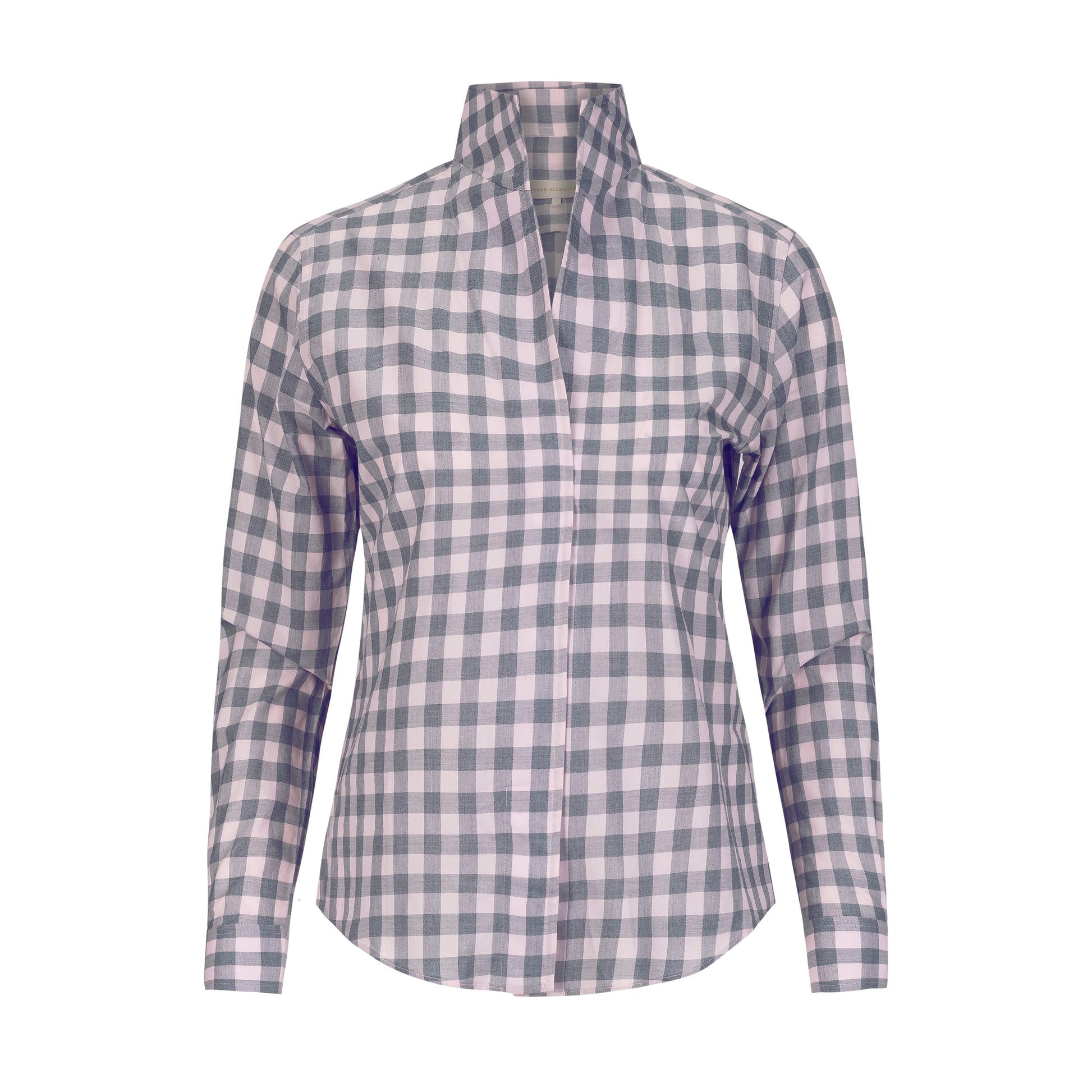 Signature Vivian Rose plaid blouse