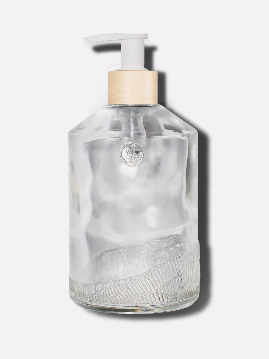 L'AVANT Collective Glass Soap Empty Bottle, White Pump