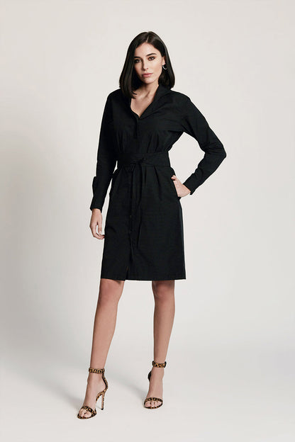 SHIRT DRESS: BLACK DIAMOND